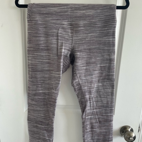 lululemon athletica Pants - Align Crop 21" Mini Space Dye Herringbone Jacquard Blk Cherry